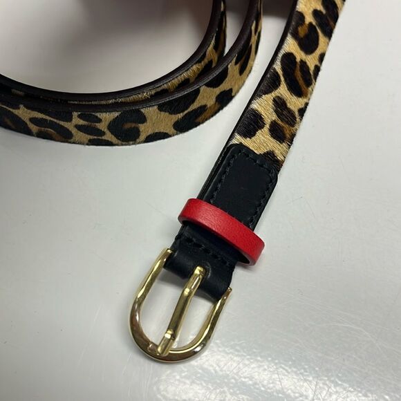 Royal Albartross Women’s Leopard Animal Print Hair Textured Adjustable Belt Med main image 7